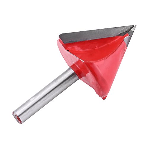Qcwwy V Groove Schneidwerkzeug Wolfram Carbid V Groove Router Bit Mehrfachwinkel CNC Router Bit Holzbearbeitungs -Schneidwerkzeug für Professionelle -Projekte Fräsenwerkzeuge Geeignet (6*32 mm*60) von Qcwwy