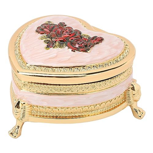 Qcwwy Vintage-Schmuckschatulle, Antike Schmuckschatulle, Retro-Schmuckschatulle, Vintage-Stil, Schmucktruhe, Klassische Schmuckaufbewahrung, Altmodischer Schmuck-Organizer, Herzform Qcwwy Vintage-Schmuckschatulle, Antike Schmuckschatulle, Retro-Schmuckschatulle, Vintage-Stil, Schmucktruhe, Klassische Schmuckaufbewahrung, Altmodischer Schmuck-Organizer, Herzform von Qcwwy