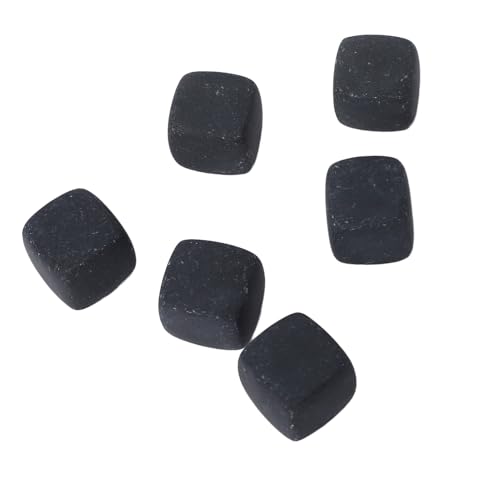 Qcwwy Wiederverwendbare Basalt-Whiskey-Eiswürfel, Whiskey-Kühlstein-Set, Herren, Whisky-Liebhaber für Gin, Wein, Wodka, Wasser, Bourbon, Cognac, Whiskey, Kühlsteine, 6 Sammlerstücke von Qcwwy