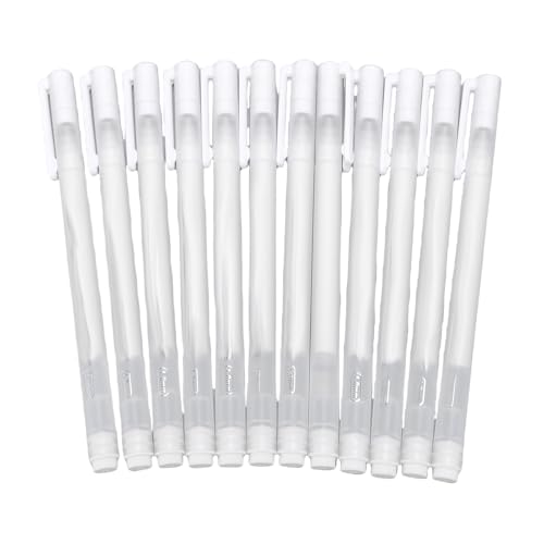 Quilting Wärme Löschbarer Stift Starkes Material für Stoffsticke Nähen Quilt -Stoffleder Marker, 12pcs (WHITE) von Qcwwy