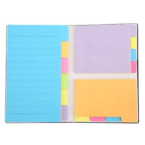 Spiral-Notizbuch, Ledereinband, Business-Notizbuch, Keine Tinte, Klebrige Seitenmarkierungen, Notizblöcke, Buchplaner, Haftnotizen, Haftnotizen mit Hoher Haftung, Tabs Zum von Qcwwy