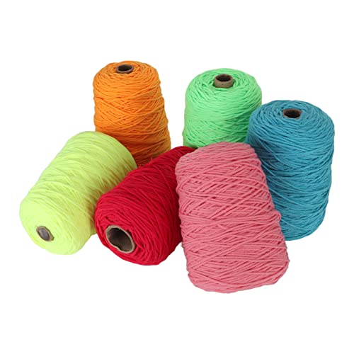 Teppich Punch Supplies, Teppich Machen Garn Baumwolle Polyester Schrumpfung für Teppich Teppich Teppich Decke oder Muster Tufting Garn, 6 Rollen 437Yd 8 Aktien Resistent von Qcwwy