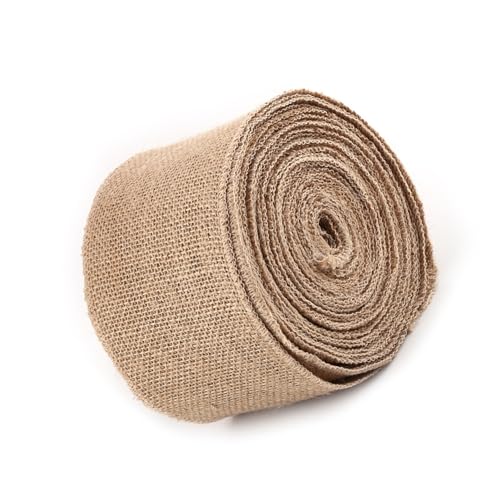 Tischläufer Stoff Versiegelte Tabelle Hessische Jute 10M Gewebte Jute Rustikale Geschenkverpackung Bänder (10CM) von Qcwwy