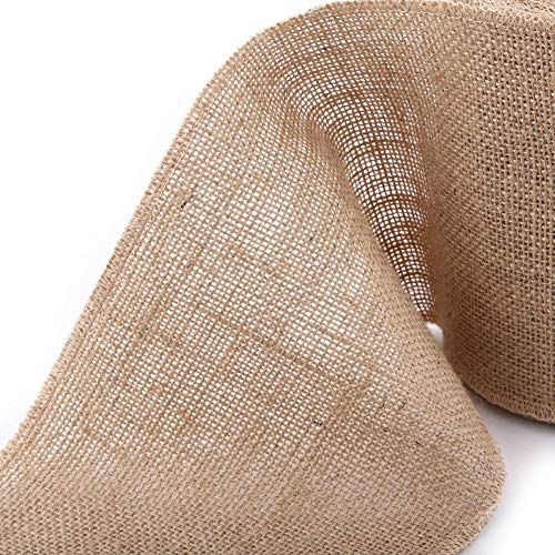 Tischläufer Stoff Versiegelte Tabelle Hessische Jute 10M Gewebte Jute Rustikale Geschenkverpackung Bänder (15cm) von Qcwwy