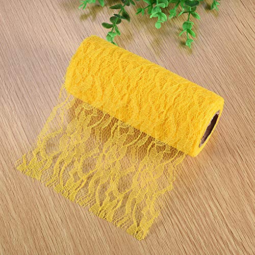 Weich Gestrickte Bastende Spitze Roll Haltbar Diy Bastaldekorationsstuhl Schme (Hellgelb) von Qcwwy