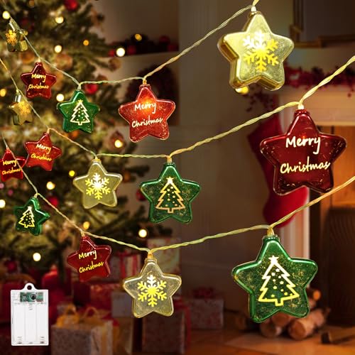 Qedertek Weihnachtsbeleuchtung Innen - 4M 20 LED Weihnachtsstern Lichterkette Batterie mit Timer, 8 Modi, Warmweiß Weihnachtsbaum Partylichterkette für Garten, Hochzeit, Weihnachtsgeschenke Qedertek Weihnachtsbeleuchtung Innen - 4M 20 LED Weihnachtsstern Lichterkette Batterie mit Timer, 8 Modi, Warmweiß Weihnachtsbaum Partylichterkette für Garten, Hochzeit, Weihnachtsgeschenke von Qedertek