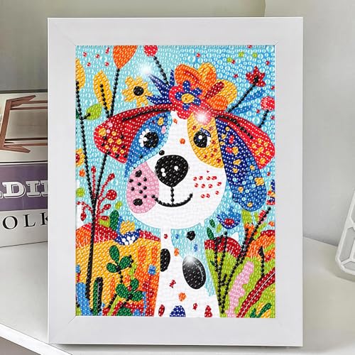 Qeeriner Diamond Painting Kinder, Diamond Painting Kinder Tiere, 5D DIY Mädchen Jungen 6 7 8 9 10 12 Jahre alt,Für Kinder ab 6 Jahren 18X23cm von Qeeriner