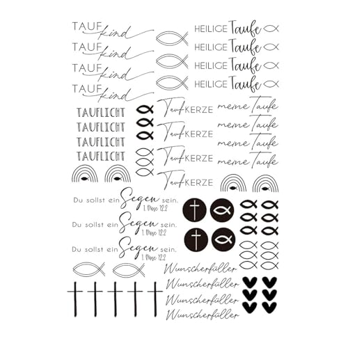 Kerzen Tattoo Weihnachten,3 Stück DIN A4 Kerzen Tattoofolie，Wasserschiebefolie Stabkerzen,Sprüche zum Verschenken，für Kerzen/Keramik，DIY Geschenk (Taufe) von Qeioauek