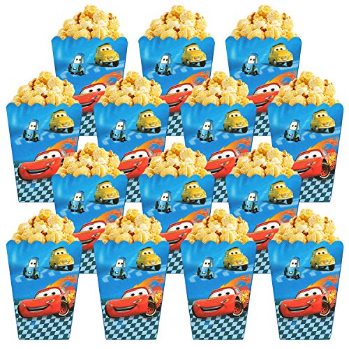 Qemsele Popcorntüten Popcornboxen, 30 Stück Karton Popcorn Box Snack Tüte Partytüten für Leckereien und Süßigkeiten - für Geburtstagsfeiern, Filmabend, Karneval, Hochzeiten, Kindergeburtstag (Car) von Qemsele