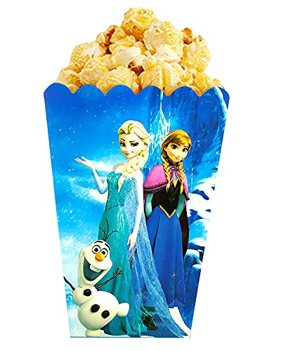Qemsele Popcorntüten Popcornboxen, 30 Stück Karton Popcorn Box Snack Tüte Partytüten für Leckereien und Süßigkeiten - für Geburtstagsfeiern, Filmabend, Karneval, Hochzeiten, Kindergeburtstag (Frozen) von Qemsele