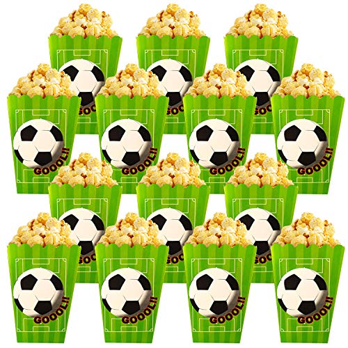 Qemsele Popcorntüten Popcornboxen, 30 Stück Popcorn Box Snack Tüte Partytüten für Leckereien und Süßigkeiten - für Geburtstagsfeiern, Filmabend, Karneval, Hochzeiten, Kindergeburtstag (Football) von Qemsele
