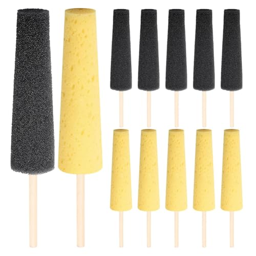 Qerwsdty 12 Stück Töpferschwämme für Ton, Töpferschwämme mit 2-Dichten-Schwammstäbchen für Töpferton, Schwamm für Töpferkeramik Qerwsdty 12 Stück Töpferschwämme für Ton, Töpferschwämme mit 2-Dichten-Schwammstäbchen für Töpferton, Schwamm für Töpferkeramik von Qerwsdty