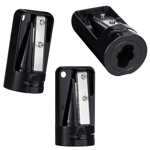 Qerwsdty 3er-Pack Bleistiftspitzer für, Tragbarer Bleistiftspitzer für die Holzbearbeitung, Bleistiftspitzer für Bauunternehmer, Schwarz Qerwsdty 3er-Pack Bleistiftspitzer für, Tragbarer Bleistiftspitzer für die Holzbearbeitung, Bleistiftspitzer für Bauunternehmer, Schwarz von Qerwsdty