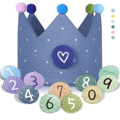 Qetlavee Geburtstagskrone Kinder Jungen Mädchen-Geburtstag aus Musselin mit Zahlen von 0-9,Kinder Partyhüte,Party Deko| für den Kindergeburtstag Qetlavee Geburtstagskrone Kinder Jungen Mädchen-Geburtstag aus Musselin mit Zahlen von 0-9,Kinder Partyhüte,Party Deko| für den Kindergeburtstag von Qetlavee