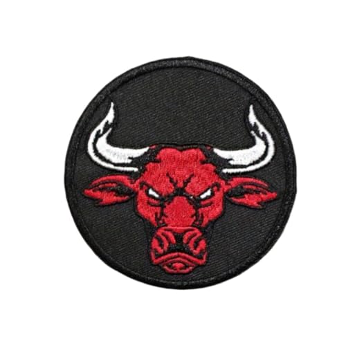 2025 New Tactical Embroidered Patch, Bull Morale Badge, Military Armband, Decorative Patch, Hook and Loop Equipped von Qeuufieu