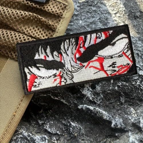 Klett Patch,"Anime-Augen" Patches Klett, Stickerei Taktisches Militärisches Patch-Abzeichen, DIY Kleidung Jacke Rucksack Hut Dekoration Klettpatches, Ausgestattet Mit Klettverschluss Klett Patch,"Anime-Augen" Patches Klett, Stickerei Taktisches Militärisches Patch-Abzeichen, DIY Kleidung Jacke Rucksack Hut Dekoration Klettpatches, Ausgestattet Mit Klettverschluss von Qeuufieu