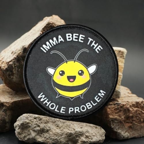 Klett Patch,"Biene" Patches Klett, Lustig Taktisches Patch-Abzeichen, DIY Kleidung Jacke Rucksack Hut Dekoration Klettpatches, Ausgestattet Mit Klettverschluss von Qeuufieu