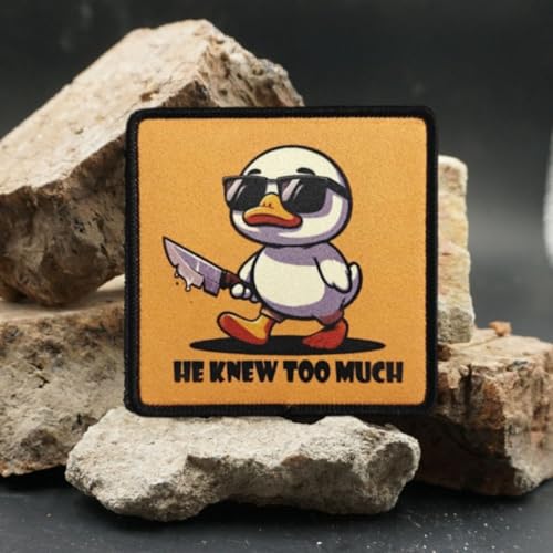 Klett Patch,"Ente" Patches Klett,Lustig Taktisches Militärisches Patch-Abzeichen, DIY Kleidung Jacke Rucksack Hut Dekoration Klettpatches, Ausgestattet Mit Klettverschluss von Qeuufieu