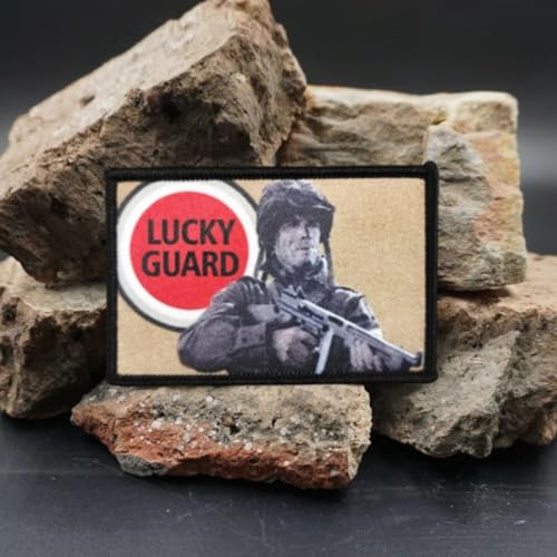 Klett Patch,"Glücklicher Wächter " Patches Klett, Taktisches Militärisches Patch-Abzeichen, DIY Kleidung Jacke Rucksack Hut Dekoration Klettpatches, Ausgestattet Mit Klettverschluss von Qeuufieu