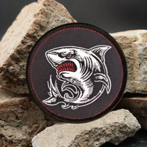 Klett Patch, "Hai"Patches Klett, Taktisches Militärisches Patch-Abzeichen, DIY Kleidung Jacke Rucksack Hut Dekoration Klettpatches, Ausgestattet Mit Klettverschluss Klett Patch, "Hai"Patches Klett, Taktisches Militärisches Patch-Abzeichen, DIY Kleidung Jacke Rucksack Hut Dekoration Klettpatches, Ausgestattet Mit Klettverschluss von Qeuufieu