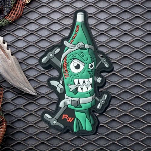 Klett Patch,"RPG-Rakete"Patches Klett, PVC Taktisches Militärisches Patch-Abzeichen, DIY Kleidung Jacke Rucksack Hut Dekoration Klettpatches, Ausgestattet Mit Klettverschluss von Qeuufieu