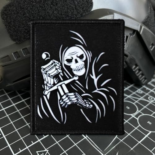 Klett Patch,"Sensenmann"Patches Klett, Taktisches Militärisches Patch-Abzeichen, DIY Kleidung Jacke Rucksack Hut Dekoration Klettpatches, Ausgestattet Mit Klettverschluss Klett Patch,"Sensenmann"Patches Klett, Taktisches Militärisches Patch-Abzeichen, DIY Kleidung Jacke Rucksack Hut Dekoration Klettpatches, Ausgestattet Mit Klettverschluss von Qeuufieu