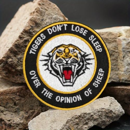 Klett Patch,"Tiger" Patches Klett, Taktisches stickerei Militärisches Patch-Abzeichen, DIY Kleidung Jacke Rucksack Hut Dekoration Klettpatches, Ausgestattet Mit Klettverschluss von Qeuufieu