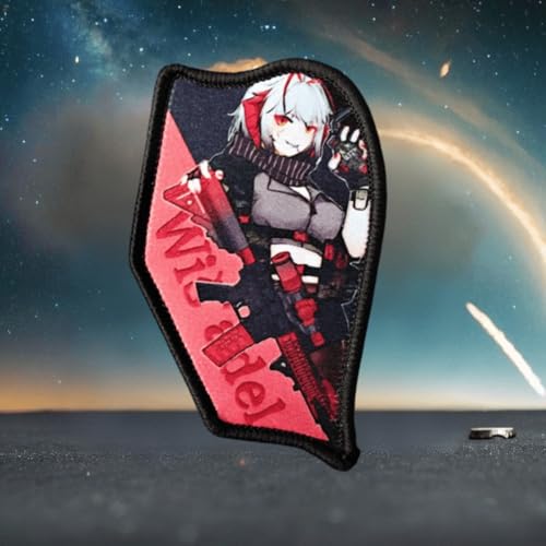 Klett Patch,Anime Patches Klett, Taktisches Mädchen Militärisches Patch-Abzeichen, DER Kleidung Jacken Rucksack Hut Dekoration Klettpatches, Ausgestattet Mit Klettverschluss von Qeuufieu