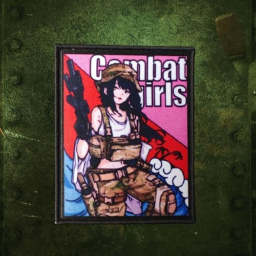 Klett Patch,Anime Patches Klett, Taktisches Mädchen Militärisches Patch-Abzeichen, DIY Kleidung Jacken Rucksack Hut Dekoration Klettpatches, Ausgestattet Mit Klettverschluss von Qeuufieu
