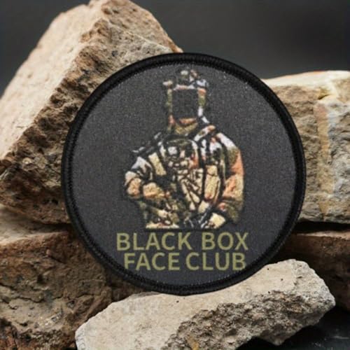 Klett Patch,Blackbox Maskenclub Patches Klett, Taktisches Militärisches Patch-Abzeichen, DIY Kleidung Jacke Rucksack Hut Dekoration Klettpatches, Ausgestattet Mit Klettverschluss von Qeuufieu