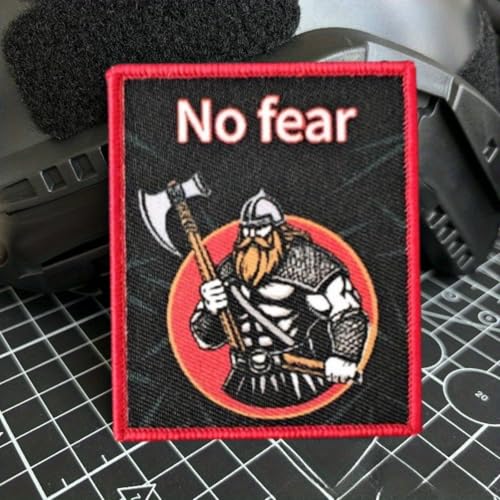 Klett Patch,Hab keine Angst Patches Klett, Taktisches Militärisches Patch-Abzeichen, DIY Kleidung Jacken Rucksack Hut Dekoration Klettpatches, Ausgestattet Mit Klettverschluss von Qeuufieu
