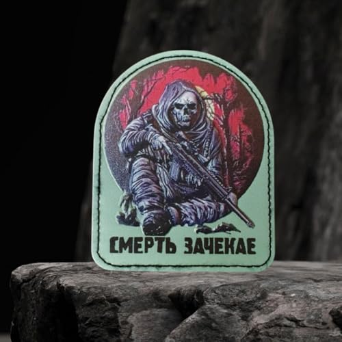 Klett Patch,Skelettsoldat Patches Klett, PVC Taktisches Militärisches Patch-Abzeichen, DIY Kleidung Jacke Rucksack Hut Dekoration Klettpatches, Ausgestattet Mit Klettverschluss von Qeuufieu