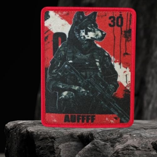 Klett Patch,Taktischer Hund Patches Klett, Taktisches Militärisches Patch-Abzeichen, DIY Kleidung Jacke Rucksack Hut Dekoration Klettpatches, Ausgestattet Mit Klettverschluss von Qeuufieu
