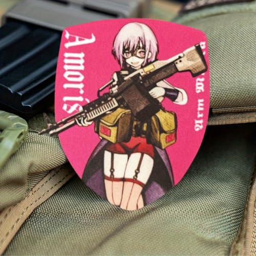Klett Patch,Taktisches Mädchen Patches Klett, Militärisches Patch-Abzeichen, DIY Kleidung Jacke Rucksack Hut Dekoration Klettpatches, Ausgestattet Mit Klettverschluss von Qeuufieu