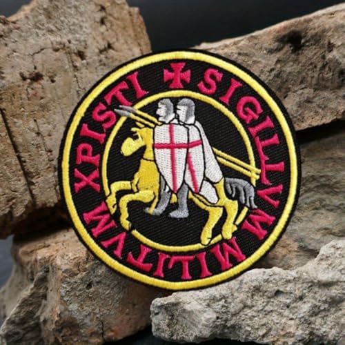 Klett Patch,Templer Patches Klett, Taktischer Militärisches Patch-Abzeichen, DIY Kleidung Jacke Rucksack Hut Dekoration Klettpatches, Ausgestattet Mit Klettverschluss von Qeuufieu