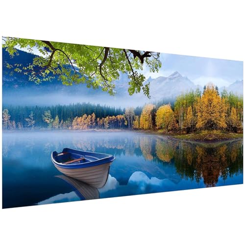 Qeuufieu Daiments Painting Erwachsene 5D Diamond Painting Groß XXL Diamant Painting Bilder Natur Landschaft Diamond Art Full Drill DIY Diamant Kunst Malerei für Home Wand Dekor (100x40cm) von Qeuufieu