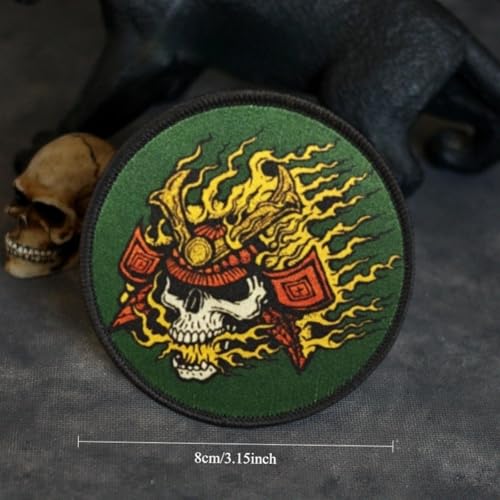 Qeuufieu Klett Patch, Japanisches Samurai-Skelett Taktischer Patches Klett, Militärisches Patch-Abzeichen, DIY Kleidung Jacke Rucksack Hut Dekoration Klettpatches, Ausgestattet Mit Klettverschluss Qeuufieu Klett Patch, Japanisches Samurai-Skelett Taktischer Patches Klett, Militärisches Patch-Abzeichen, DIY Kleidung Jacke Rucksack Hut Dekoration Klettpatches, Ausgestattet Mit Klettverschluss von Qeuufieu
