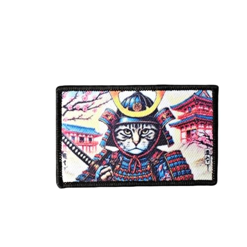 Qeuufieu Klett Patch, Samurai-Katze Patches Klett, Lustig Klettpatches, Patch-Abzeichen, DIE Kleidung Jacken Rucksack Hut Dekoration Klettpatches, Ausgestattet Mit Klettverschluss Qeuufieu Klett Patch, Samurai-Katze Patches Klett, Lustig Klettpatches, Patch-Abzeichen, DIE Kleidung Jacken Rucksack Hut Dekoration Klettpatches, Ausgestattet Mit Klettverschluss von Qeuufieu