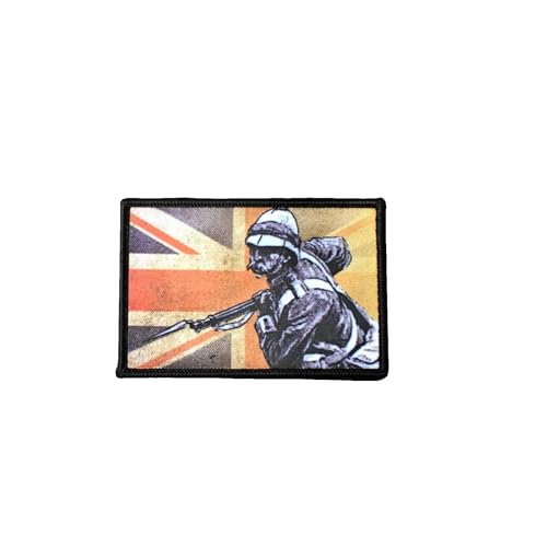 Qeuufieu Klett Patch,Britischer Roter Zulu Patches Klett, Taktisches Militärisches Patch-Abzeichen, DIY Kleidung Jacke Rucksack Hut Dekoration Klettpatches, Ausgestattet Mit Klettverschluss von Qeuufieu