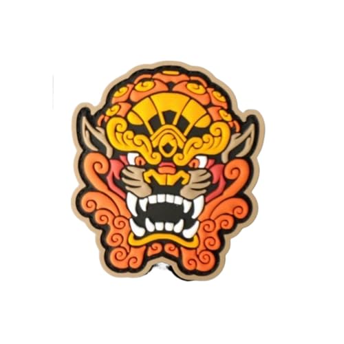 Qeuufieu Patch Klett, PVC Taktischer Patch, König der Goldenen Löwen Moral Abzeichen, 3D Wasserdichtes Abzeichen, DIY Kleidung Jacke Rucksack Hut Dekoration von Qeuufieu