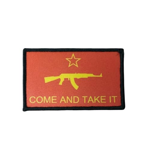 Qeuufieu Patches Klett, AK47 Militärisch Taktischer Patch, KOMM UND NIMM ES Moral Abzeichen, DIY kleidung, Rucksack, Hut, Jacke dekoration von Qeuufieu