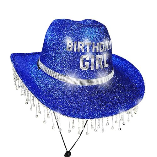 Qfdiwr Cowboyhut für Frauen | Hut Mädchen Geburtstag Kinder | Dekoration Strass atmungsaktiv Reise Party Geschenk Qfdiwr Cowboyhut für Frauen | Hut Mädchen Geburtstag Kinder | Dekoration Strass atmungsaktiv Reise Party Geschenk von Qfdiwr
