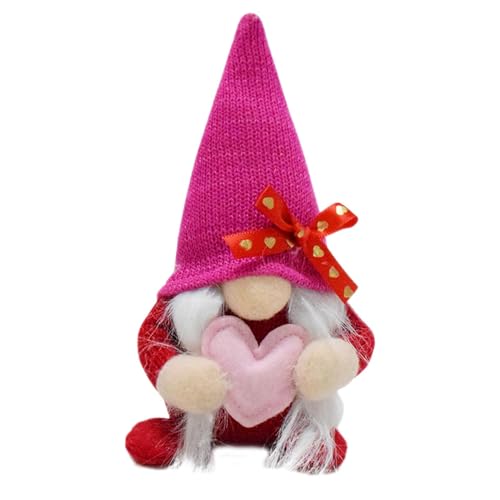 Qfdiwr GNOME zum Valentinstag, Büro-GNOME Valentinstag – GNOME Statue aus Plüsch ohne Gesicht, Tischaufsätze, saisonale Bühnenzubehör, romantische Dekoration, aus Qfdiwr GNOME zum Valentinstag, Büro-GNOME Valentinstag – GNOME Statue aus Plüsch ohne Gesicht, Tischaufsätze, saisonale Bühnenzubehör, romantische Dekoration, aus von Qfdiwr