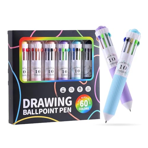 Qfdiwr Kugelschreiber | 6 Stück 10-in-1 Schreibzubehör Set - 6 Stück Farbige Kugelschreiber - Für Büro Studentenwohnheim Bibliothek Schüler Kinder Geburtstag Party Gastgeschenk Journaling Qfdiwr Kugelschreiber | 6 Stück 10-in-1 Schreibzubehör Set - 6 Stück Farbige Kugelschreiber - Für Büro Studentenwohnheim Bibliothek Schüler Kinder Geburtstag Party Gastgeschenk Journaling von Qfdiwr