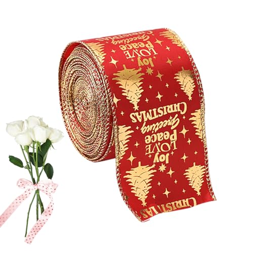 Qfdiwr Weihnachtsband – Rolle Geschenkband für Weihnachten | Zubehör für die von, Haar-Accessoires, Kränze, Blumendekorationen Qfdiwr Weihnachtsband – Rolle Geschenkband für Weihnachten | Zubehör für die von, Haar-Accessoires, Kränze, Blumendekorationen von Qfdiwr