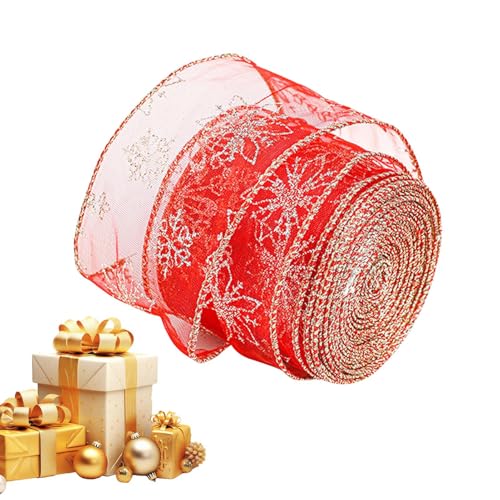 Qfdiwr Weihnachtsbandrolle – Rolle Geschenkband für Weihnachten, Dekoration für Blumenarrangements, , Schmuckprojekte und Kränze von Qfdiwr