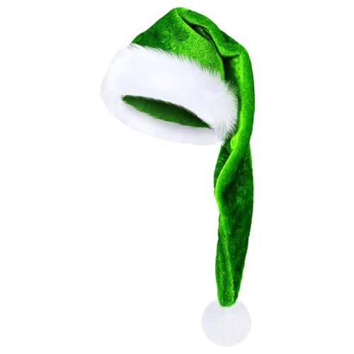 Qfdiwr Weihnachtsmannmütze, 75 cm, lang | Weihnachtshut aus weichem Samt | Unisex-Accessoire für Winterparty, Show, Foto Booth Qfdiwr Weihnachtsmannmütze, 75 cm, lang | Weihnachtshut aus weichem Samt | Unisex-Accessoire für Winterparty, Show, Foto Booth von Qfdiwr