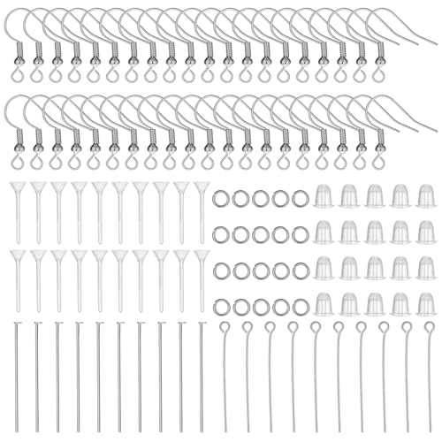 1000 Stück Edelstahl Ohrhaken Für Schmuckherstellung Ohrhaken Mit Anhänger Verschluss Silber Ohrringstifte Mit Biegeringen Und Klaren Silikon Ohrsteckern Zubehör Für Diy 1000 Stück Edelstahl Ohrhaken Für Schmuckherstellung Ohrhaken Mit Anhänger Verschluss Silber Ohrringstifte Mit Biegeringen Und Klaren Silikon Ohrsteckern Zubehör Für Diy von QfwdfcTrenz