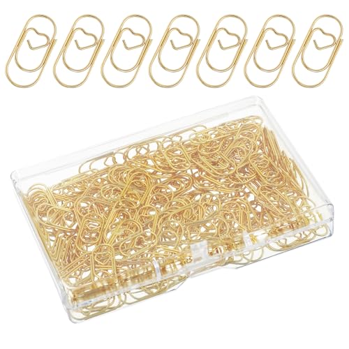 200 Stück kleine goldene Büroklammern, Herz-Liebes-Büroklammern, 2,9 cm, Mini-Büroklammern für Büro, Zuhause, Schreibtisch-Organizer, DIY, Hochzeitseinladungen, Zubehör, Stahldraht 200 Stück kleine goldene Büroklammern, Herz-Liebes-Büroklammern, 2,9 cm, Mini-Büroklammern für Büro, Zuhause, Schreibtisch-Organizer, DIY, Hochzeitseinladungen, Zubehör, Stahldraht von QfwdfcTrenz