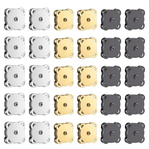 30 Sets 18mm Metall-Magnetknöpfe Taschenverschluss Pflaumen-Magnetknöpfe für das Nähen Magnetknöpfe Verschlussklammern für Kleidung Taschen Leder Nähen DIY Handwerk, Gold Silber Schwarz 30 Sets 18mm Metall-Magnetknöpfe Taschenverschluss Pflaumen-Magnetknöpfe für das Nähen Magnetknöpfe Verschlussklammern für Kleidung Taschen Leder Nähen DIY Handwerk, Gold Silber Schwarz von QfwdfcTrenz